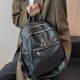 thumbnail image 2 of Mochila De cuero suave para mujer, morral escolar de lujo, informal, de diseñador, 2022 Fivean unisex, 2 of 2