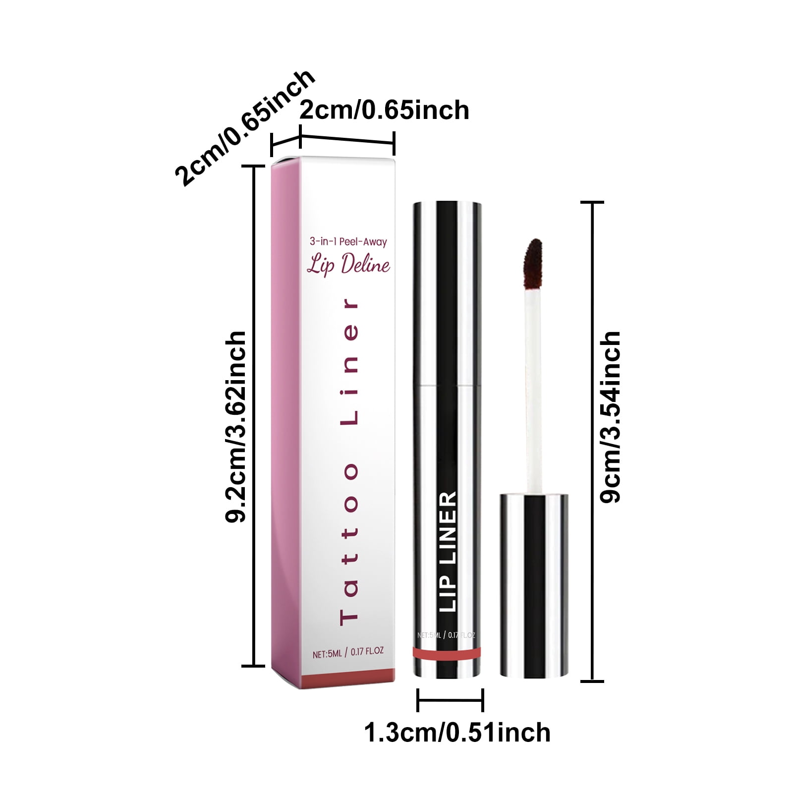 Alvantor Lip Liner, Long Lasting Waterproof Peel Off Lip Stain, Highly Pigmented Color and Transfer Proof Matte Finish, Light Brown 0.17fl.oz
