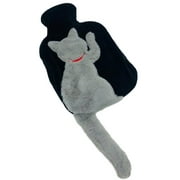 Hot Water Bottle Imitation Rabbit Plush Cute Long-Tail Cat Water Injection Pvc Explosion-Proof Hand Warmer Removable And Washable Warm Water Bag