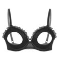 thumbnail image 1 of Womens Lingerie Cutout Padded Underwired Bra Tops Adjustable Straps Open Chest Bras Hollow Out Lace Brassiere Underwear, 1 of 5