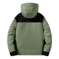 thumbnail image 5 of Men's Color Block Loose Casual Warm Windproof Waterproof Long-Sleeve Outerwear With Detachable Hood Leisure Oversize Jackets for Men, 5 of 7