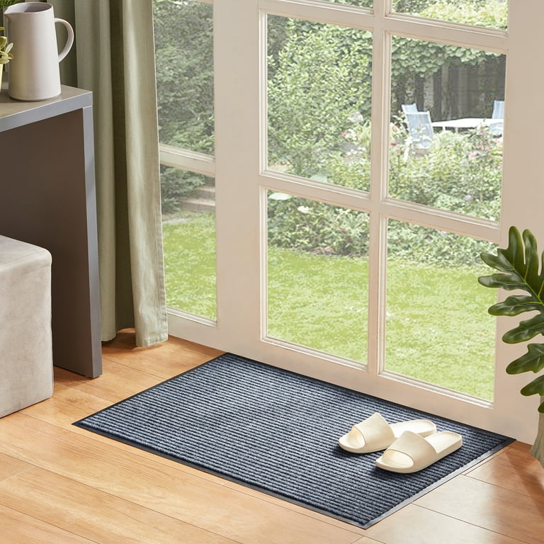 Lifewit Durable Indoor Door Mat Non Slip Low-Profile Welcome Mat, 2 Pack 24 inchx 36 inch, Gray, Size: 24 x 36