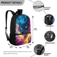 thumbnail image 3 of Uorisanigo Galaxy Wolf Backpack for School 4 in 1 Set, Large Capacity Back to School Bag Insulated Lunch Box Pencil Bag Water Bottle Sleeve Gift for Girls Boys Teens, 3 of 7
