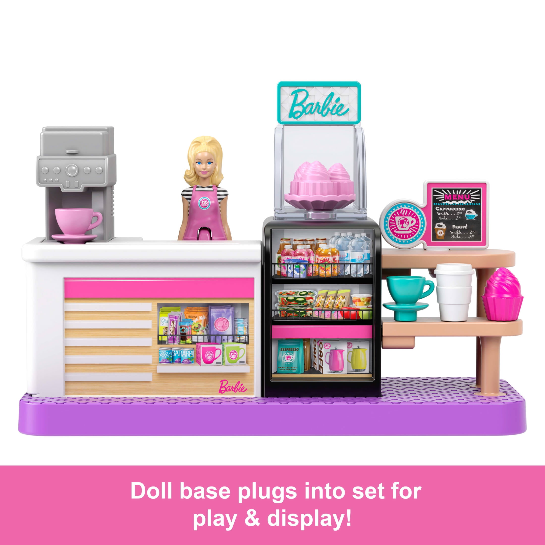 Barbie Mini BarbieLand Collectible Bakery Playset with 1.5-inch Barbie Doll, Interactive Play Areas for Storytelling Fun