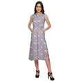 thumbnail image 2 of Moomaya Womens Sleeveless Lapel Collar Dress With Pockets Printed Summer Wear, 2 of 5