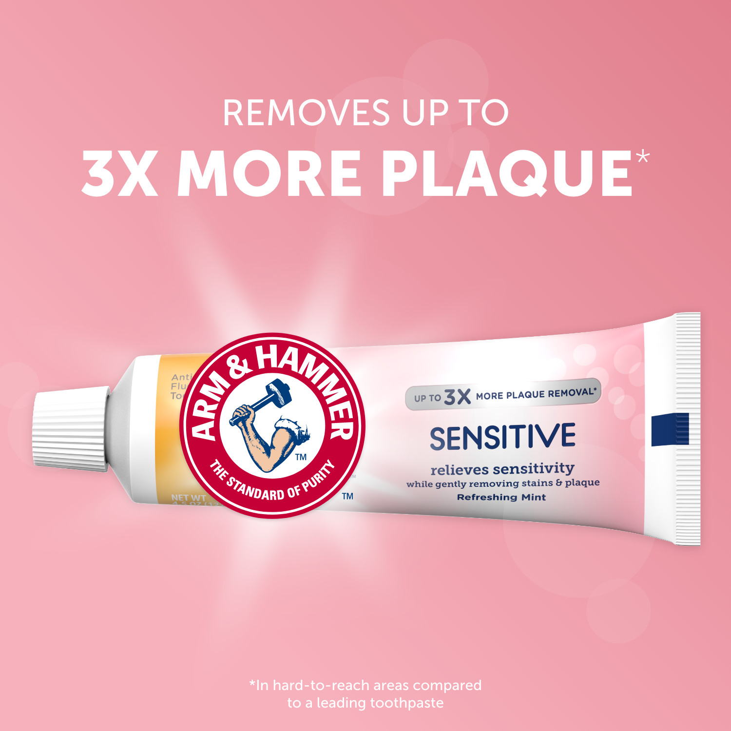 ARM & HAMMER Sensitive Teeth & Gums Toothpaste, Refreshing Mint- Fluoride Toothpaste - image 5 of 10