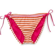 Op - Juniors Stripe Flower String Bikini Bottom