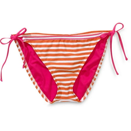 Op - Juniors Stripe Flower String Bikini Bottom