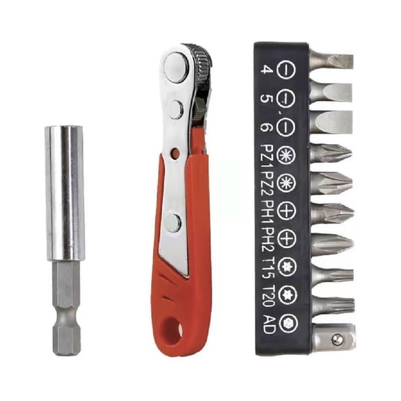 Portable Ratchets Wrench 1/4inch Drives Socket Screwdriver Bit Driver Quick Releases Ratchets Wrench Repair Hand Tool