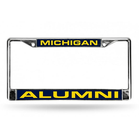 Michigan Alumni Laser Chrome License Plate Frame
