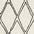 thumbnail image 7 of SAFAVIEH Casablanca Amilia Geometric Diamonds Wool Shag Area Rug, Ivory/Black, 4' x 6', 7 of 7