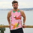 thumbnail image 6 of Uemuo Different Dogs Christmas Pattern Men's Muscle Shirts Sleeveless Dry Fit Gym Workout Tank Top Lightweight Sports Tank Top Beach Tank Top, Loose-fit Sleeveless Shirt-Large, 6 of 7