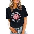 thumbnail image 2 of Xmyrz Volleyball Shirts For Women Volleyball Graphic Game Day Team Tee Tops Casual Loose Short Sleeve Crewneck Summer Shirts, 2 of 4
