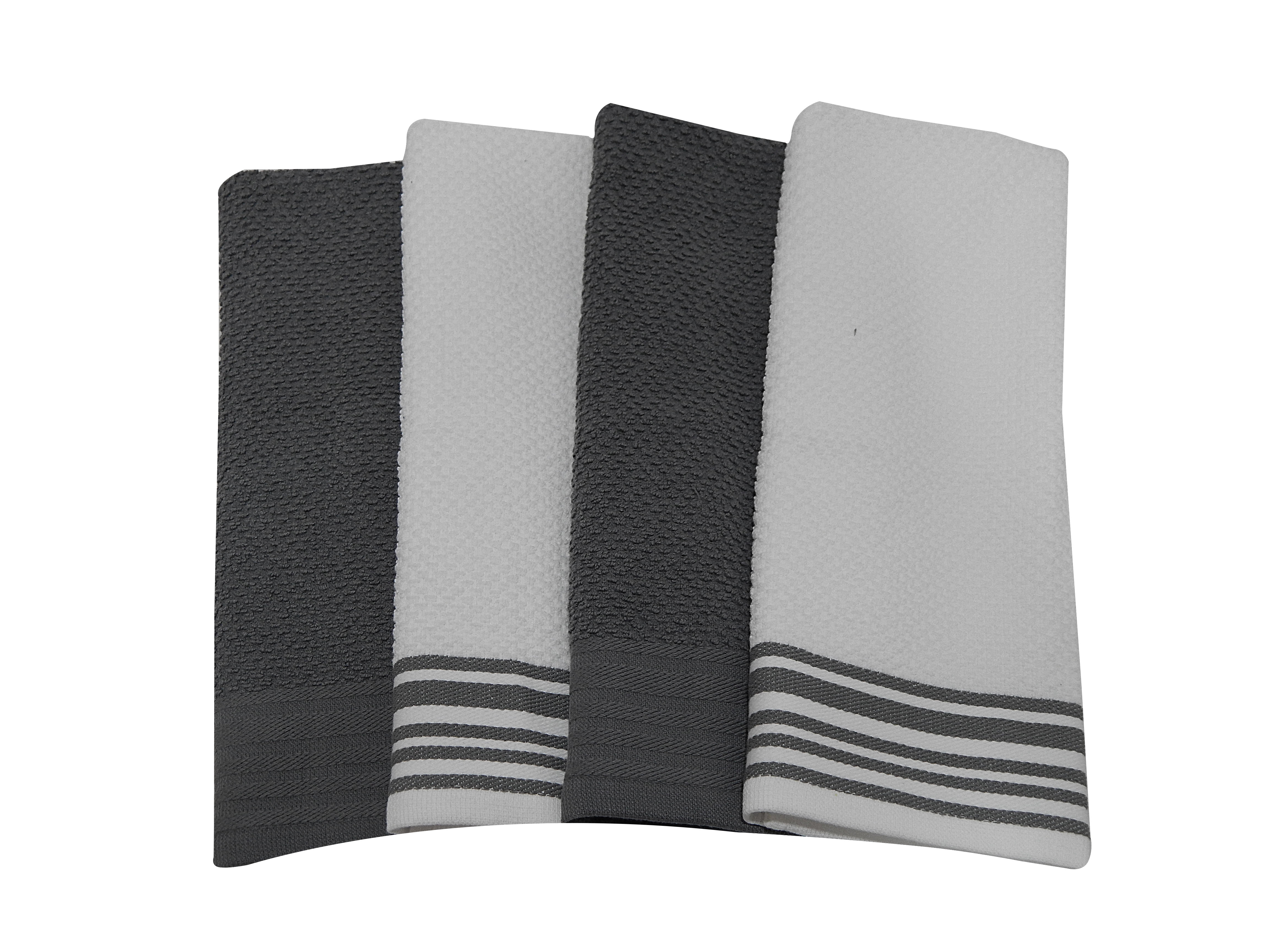 Great Gatherings Black Kitchen Towels, 5-Pack