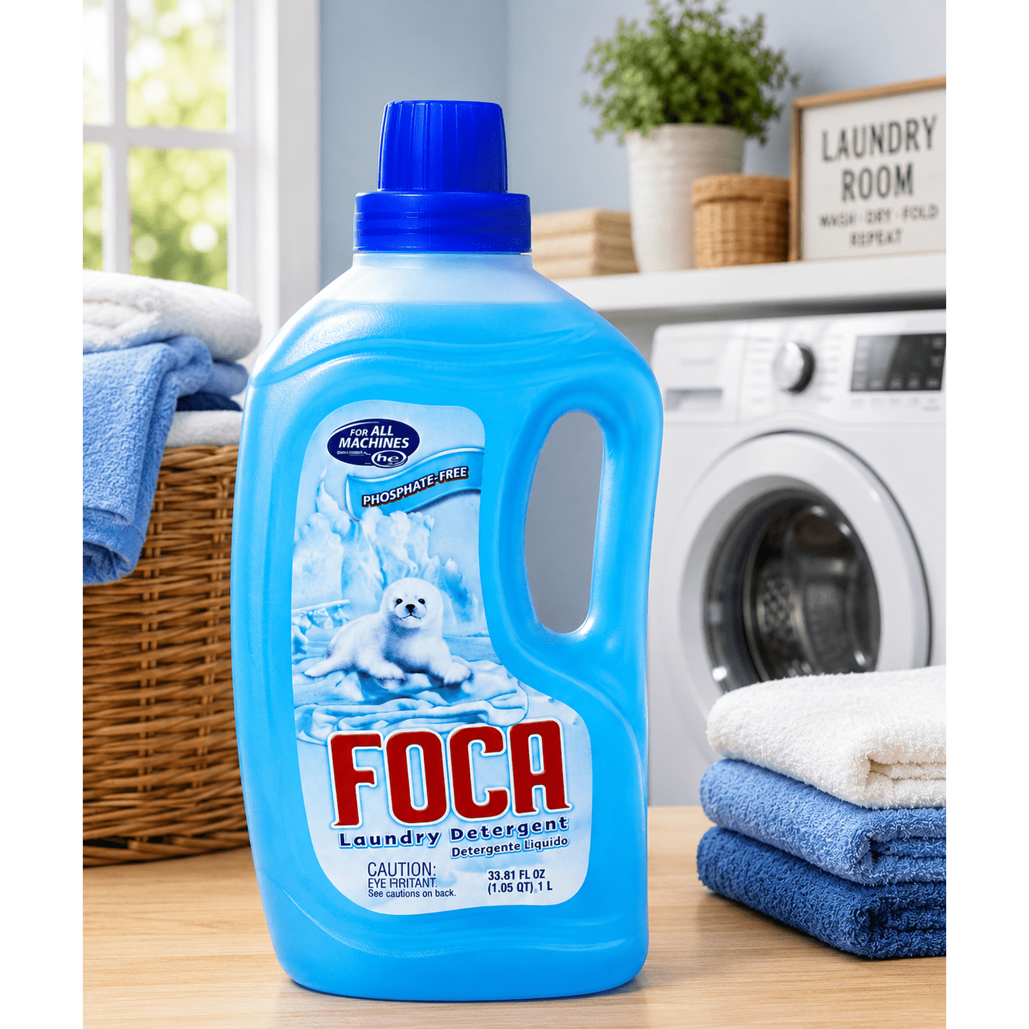FOCA Laundry Detergent Liquid, 33.81 fl oz