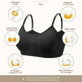thumbnail image 6 of Coobie Seamless Bras for Women No Underwire Scoopneck Cami Bra 9012,Black,Full Size, 6 of 8