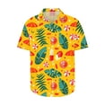 thumbnail image 4 of Summer Savings ! Rciityk Orange Hawaiian Shirt for Men Tropical Short Sleeve Casual Button Up Shirts Summer Beach Shirt Beach Outfits, 4 of 5