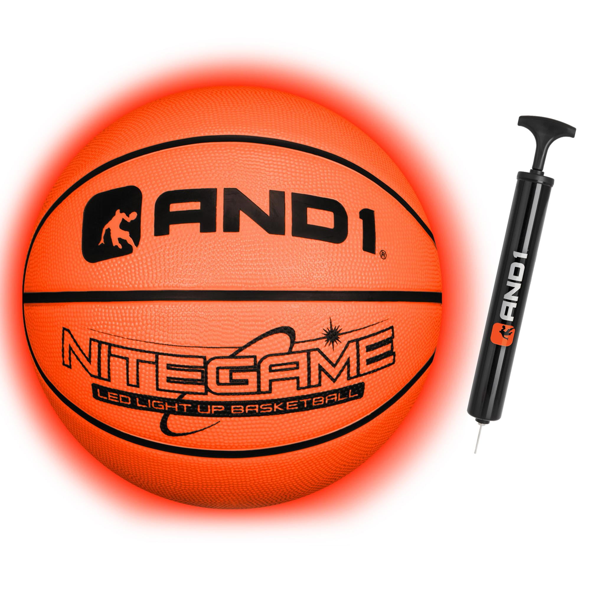AND1 Nitegame LED LightUp Basketball & Pump