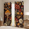 thumbnail image 2 of Groovy Flowers Curtains & Drapes, 70S Retro Floral Curtains 80S 90S Hippie Flower 30%-50% Blackout Curtains , Vintage Boho Psychedelic Mushrooms Window Curtains 42"Wx84"L 2 Panels, 2 of 6