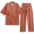 thumbnail image 1 of OWLONLINE Japanese Style Pajamas Gauze Cotton Japanese Kimono Suit, 1 of 5