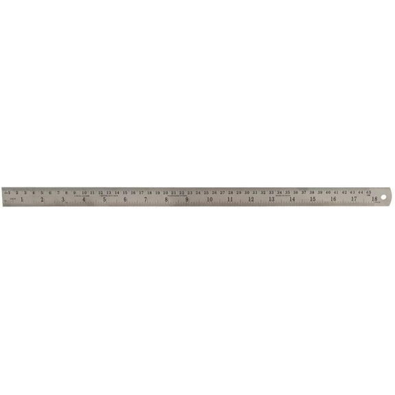 DURATOOL - 18" (450mm) Stainless Steel Ruler with Metric/Imperial Marking, Satin