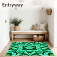 thumbnail image 3 of ODIKA 3'x5' Machine Washable Non-Slip Area Rug, Crystalline Facet Jewel Tone Kaleidoscopic High Traffic Rug, Green, 660163, 3 of 7