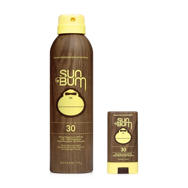Protector solar Sun Bum Original SPF 30 en aerosol y barra facial
