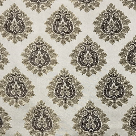 Decora Furnishings Luxurious Premium Jacquard Damask Motif Design Furnishing Fabric for Upholstery, Window Treatments, Craft - Victorian Renaissance Rococo - 54" Width - Fabric by The Yard (Taupe)