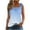 Light Blue, variant on Women Tank Top Tank Top For Women Women's Gradient Color Camisole Sleeveless T-shirt Loose Tank Green S