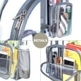 thumbnail image 5 of Sanmadrola Clear Backpack Heavy Duty Stadium Approved Backpacks PVC for Adults Clear Bag Travel, Gray, 5 of 7