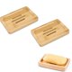 thumbnail image 1 of Jabonera CHAO Juego de 2 Jabones de madera de bambú natural, 1 of 4