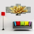 thumbnail image 3 of TISHIRON 5PCS Framed Canvas Wall Art Set,50"x24" Abstract Yellow Flower Canvas Art Decor, 3 of 7
