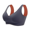 thumbnail image 4 of zuwimk Bras for Women,Women's Wireless Bra with Cooling Seamless Smooth Comfort Wirefree T-Shirt Bra Z04-Purple,XXL, 4 of 5