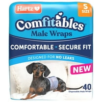 Hartz Comfitables Male Dog Wraps with Stretchy Waistband, Small 40 Count