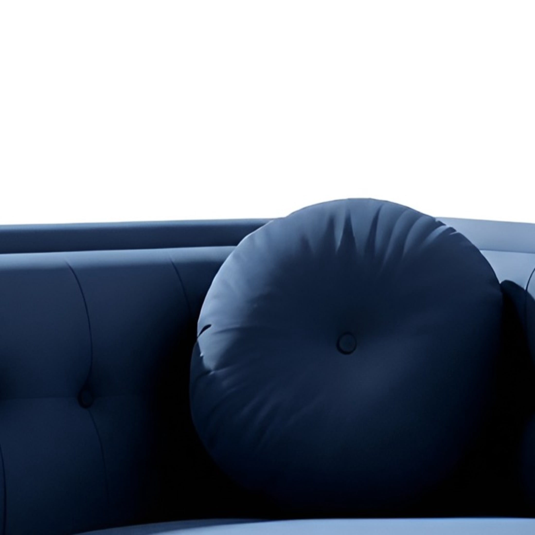 GDF Studio 58.3" Loveseat with Button-Tufted Crushed Velvet Upholstery & Tapered Wood Legs, Deep Blue