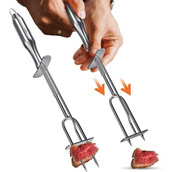 Carve N Serve Fork | Stainless Steel Carving Fork | Meat Serving Fork | Serving Fork | Dishwasher Safe Fork | Chef's Fork | Grilling Fork | Durable Meat Fork | Kitchen Fork | BBQ Fork | One Fork