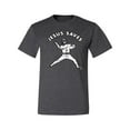 thumbnail image 2 of Wild Bobby, Jesus Saves Baseball Pitcher Reliever, Inspirational/Christian, Men's Graphic Tees, Heather Black, Medium, 2 of 3