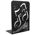 thumbnail image 3 of 2 Pcs Black Metal Bookend Non Slip Heavy Duty Book End For Bookshelves Cabinets Offices, 3 of 21