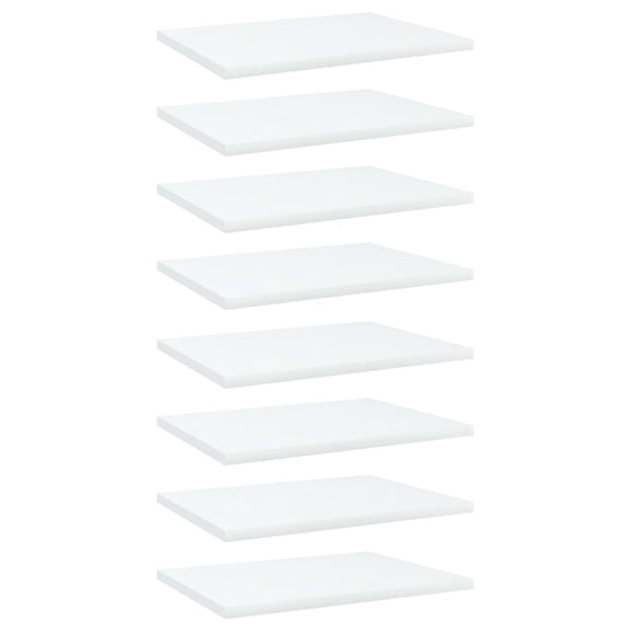 VidaXL 15.7 White Floating Shelf, Set of 8