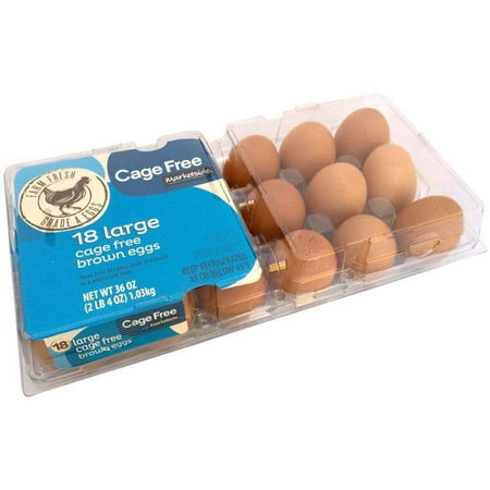Marketside Cage Free Large Grade A Brown Eggs, 18 ct
