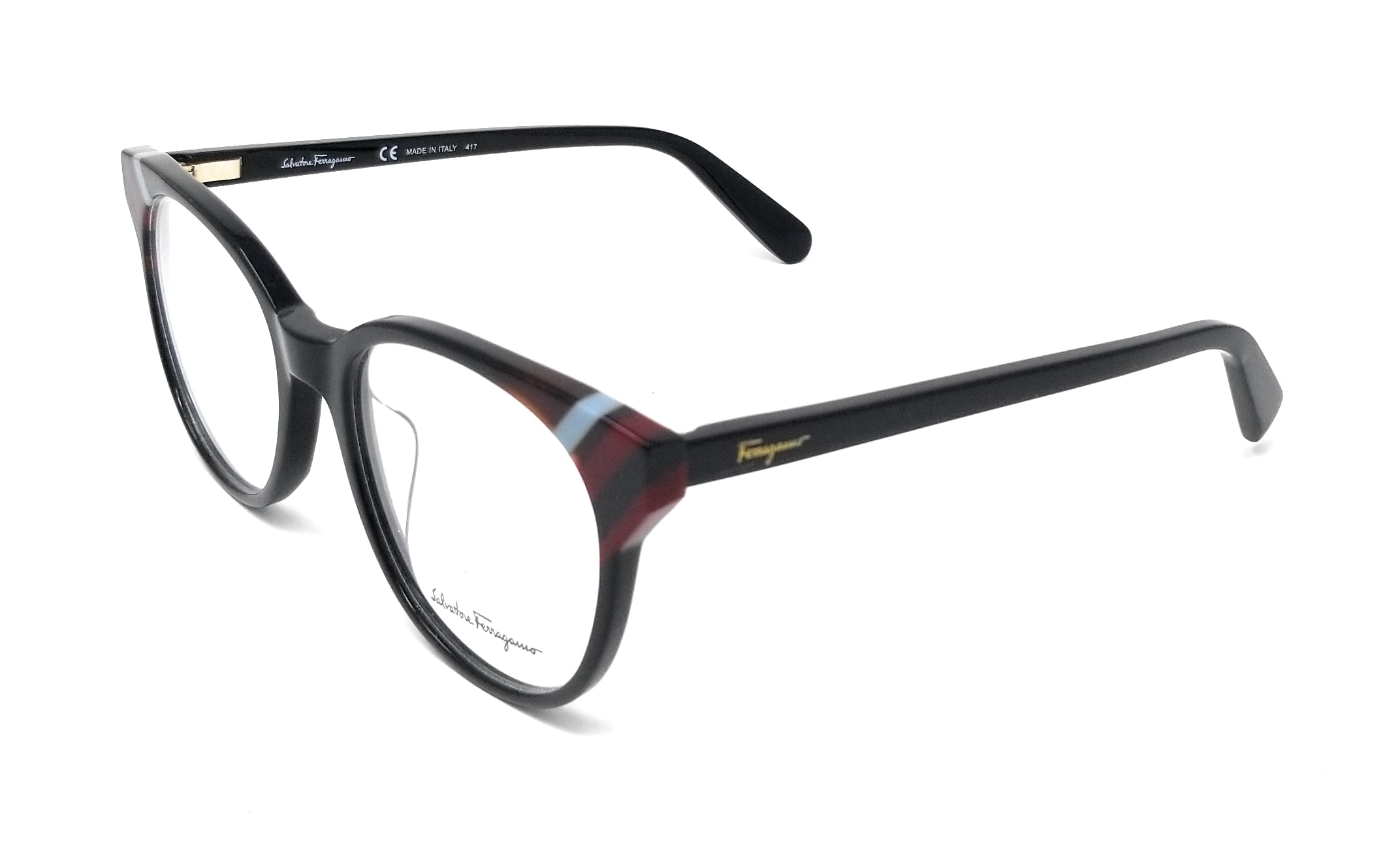 Salvatore Ferragamo Eyeglasses SF2796 001 Black Round Women's 