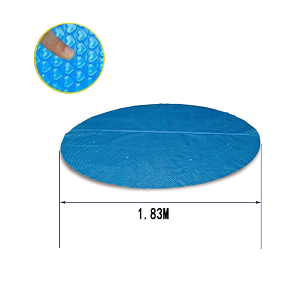 8/10FT Round Pool Cover Fast Set Family Swimming Pool Sheet Cover Tarpaulin