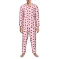 thumbnail image 3 of Balery Cute Pig Nose Pijama para Hombre de Dos Piezas con Manga Larga, Conjunto de Dormir y Descanso Suave con Bolsillos-Medium, 3 of 7