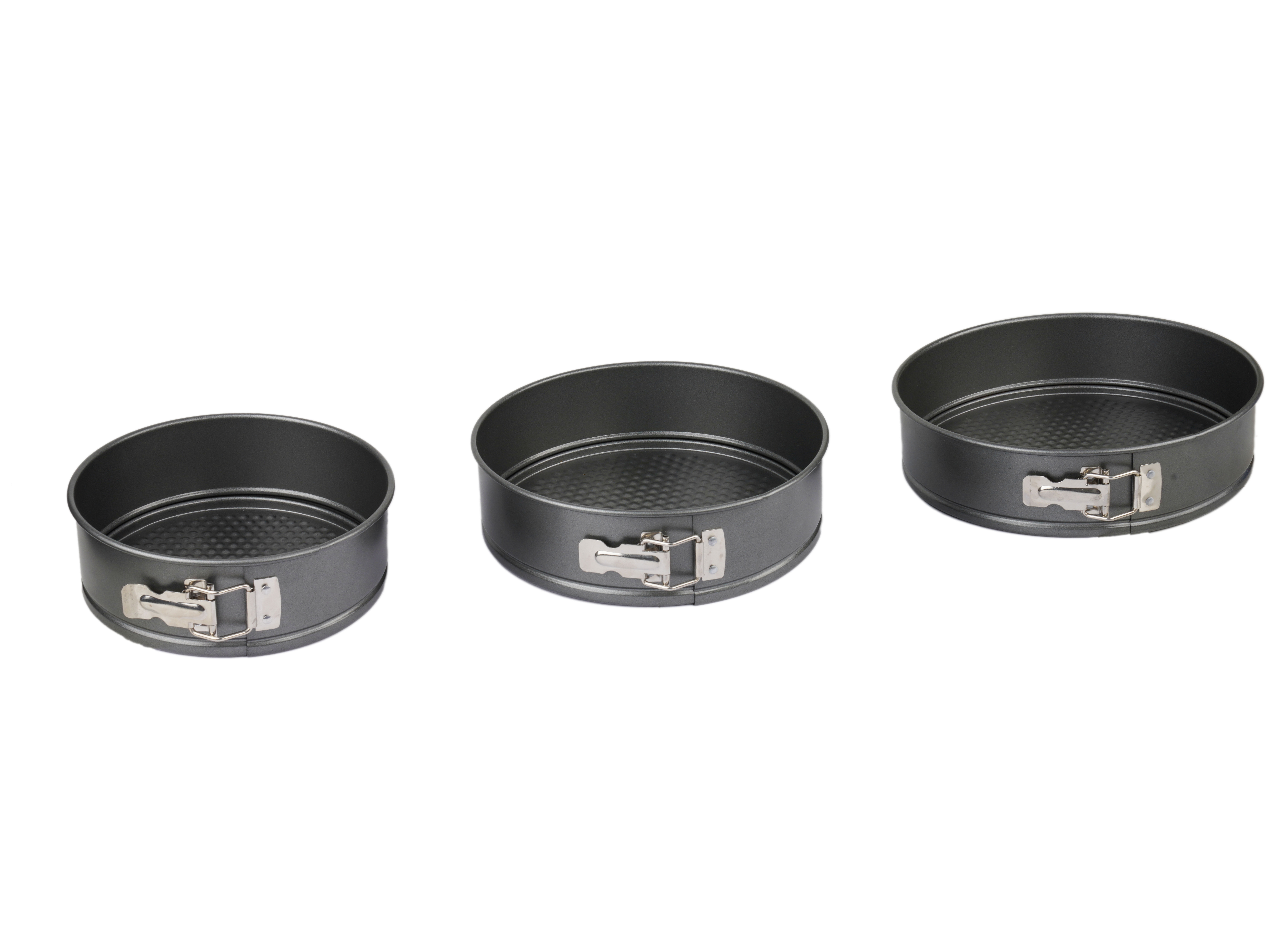 Mainstays 3-Piece Steel Premium Nonstick Springform Pans Set, Assorted  Sizes 