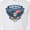 thumbnail image 4 of Inktastic America with Eagle Shield and Banner Long Sleeve T-Shirt, 4 of 5