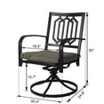 thumbnail image 4 of Kozyard Modern Classic Outdoor Metal Swivel Dining Rocker Chair with Cushion (2 Packs), 4 of 4