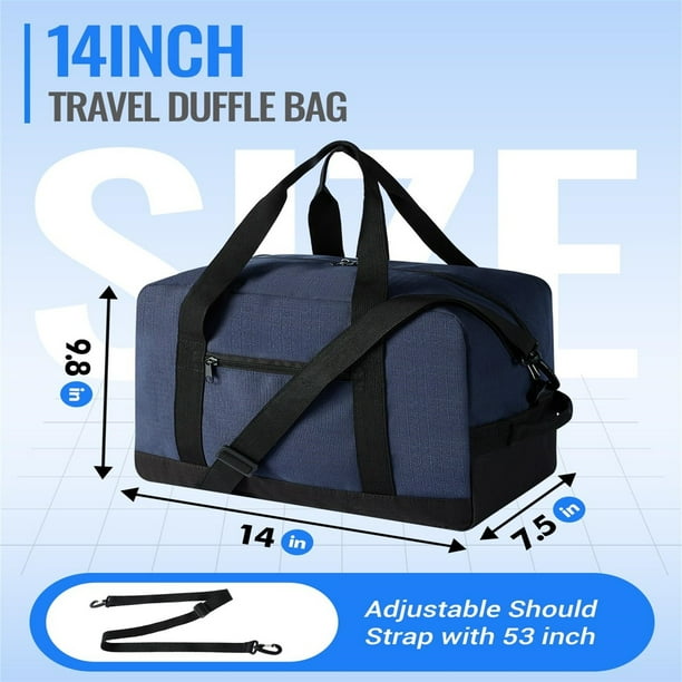 Petit sac de sport de 14 pouces pour femmes et hommes, mini sac de sport pour voyage, léger sac de cabine, Gris Petit sac de sport de 14 pouces pour femmes et hommes, mini sac de sport pour voyage, léger sac de cabine, Gris