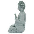 thumbnail image 4 of Ornement de Jardin Bouddha Assis Pierre en Résine Effet Zen Statue Extérieure Intérieure, 4 of 8
