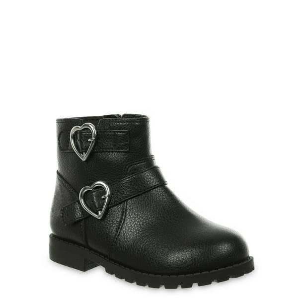 Wonder Nation Heart Buckled Moto Boot Toddler Girls Walmart Com