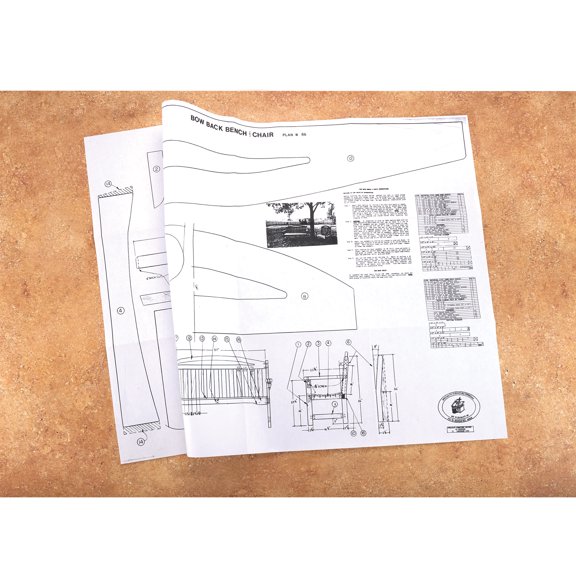 Woodcraft Project Paper Plan To Build Bow Back Bench And Chair - Material Not Included